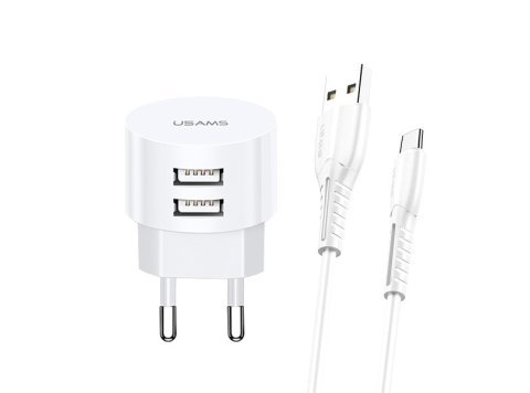 Ładowarka sieciowa T20 2xUSB 2,1A microUSB