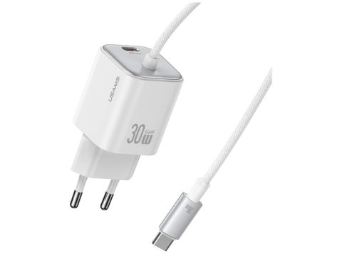 Ładowarka sieciowa JC Series CC264 30W GaN Fast Charge wbudowany kabel USB-C biała
