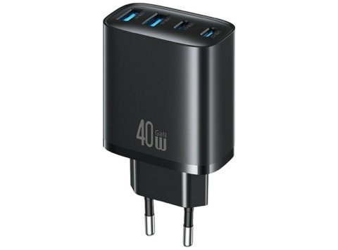 Ładowarka sieciowa 40W 2xUSB-A 2xUSB-C czarna