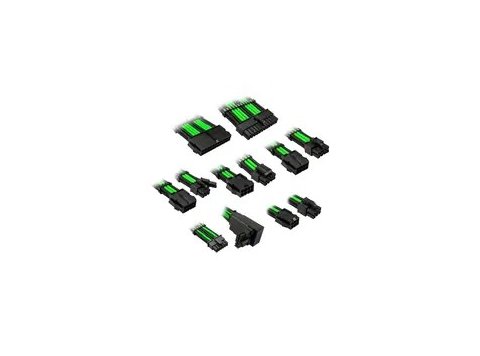 Kolink Core Pro Braided Cable Extension Kit 12V-2x6 Type 2 - Venom Green