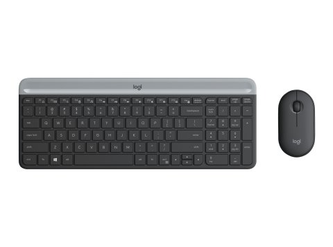 Logitech 920-009260 klawiatura Dołączona myszka Biuro RF Wireless QWERTZ Czeski Grafitowy