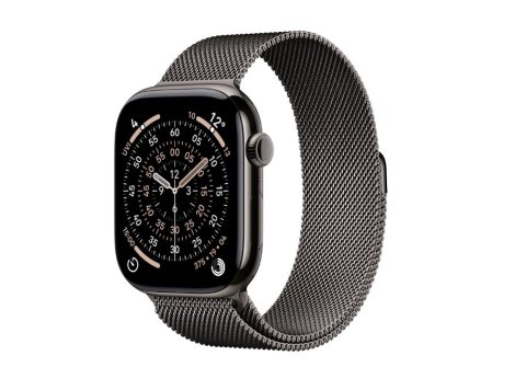 Watch Series 11 GPS + Cellular koperta 46 mm z tytanu w kolorze łupku, bransoleta mediolańska w kolorze łupku S/M