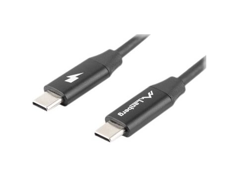 Kabel Lanberg USB-C M/M 2.0 Czarny 0.5m
