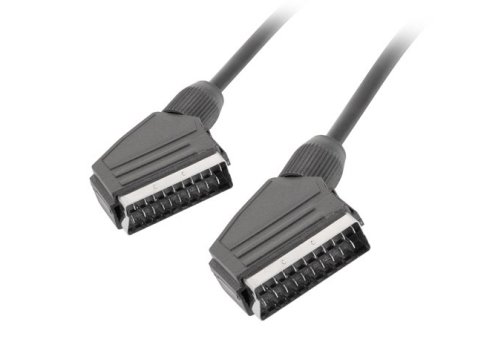Kabel Lanberg CA-EUEU-10CC-0018-BK (SCART M - SCART M; 1,8m; kolor czarny)