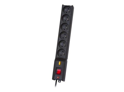 Listwa zasilająca Lestar LX 610 G-A K.:CZ 1,5M (6 x UTE; 10 A; 1,5m; kolor czarny)