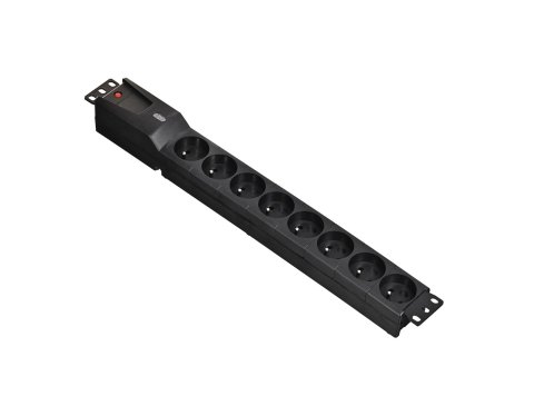 Listwa przeciwprzepięciowa Lestar LZRM 810 BW G-A K.:CZ 1,5M IEC3 (8 x UTE; 1,5m; kolor czarny)