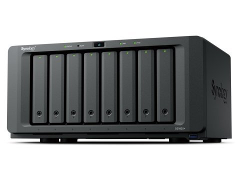 NAS Synology DS1825+, Tower, 8x 2.5"/3.5" SATA + 2x M.2 2280 NVMe SSD, AMD Ryzen V1500B, 8GB DDR4 (max.32GB), 2x 2.5GbE RJ-45, 3x USB 3.2, adapter 250W