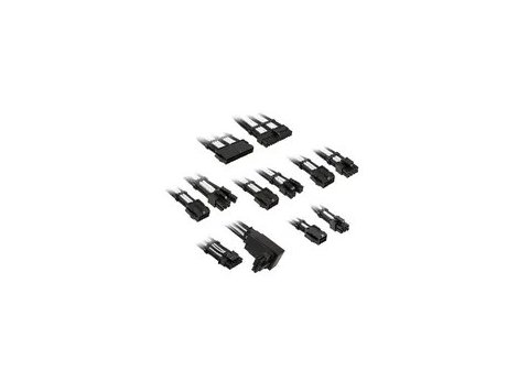 Kolink Core Pro Braided Cable Extension Kit 12V-2x6 Type 2 - Jet Black/Brilliant White