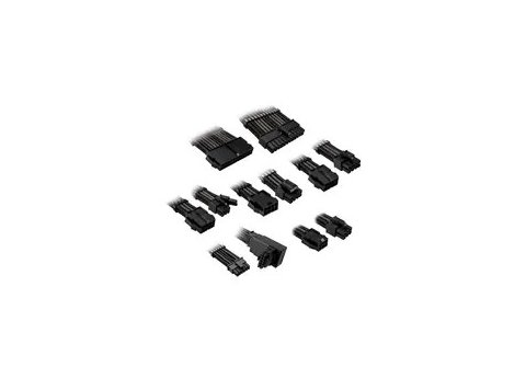Kolink Core Pro Braided Cable Extension Kit 12V-2x6 Type 1 - Jet Black/Gunmetal Grey