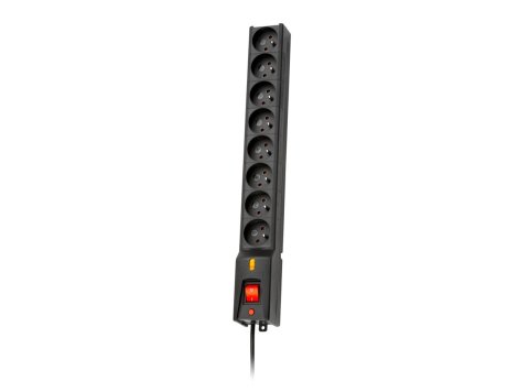 Listwa przeciwprzepięciowa LXA 816, 3L, 3,0m, czarna