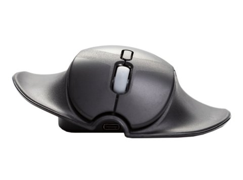 Bakker Elkhuizen HandShoeMouse Shift - mysz - ergonomiczna - prawo- i leworęczna - laserowa - 3 przyciski - bezprzewodowa