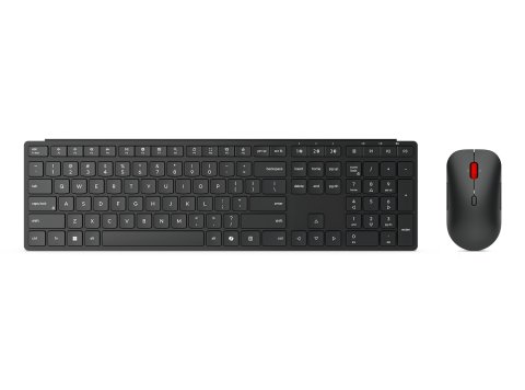 Lenovo 4X31S04814 klawiatura Dołączona myszka Biuro RF Wireless + Bluetooth Niemiecki Czarny