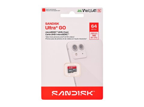 Sandisk Ultra Go microSD UHS-I 64GB MicroSD 140MB/s(R)