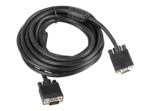 Kabel Lanberg CA-VGAC-10CC-0050-B (D-Sub (VGA) M - D-Sub (VGA) M; 5m; kolor czarny)