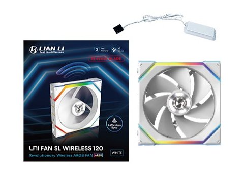 Lian Li UNI FAN SL Wireless 120 Reverse Blade Obudowa komputera Wentylator 12 cm Biały 1 szt.