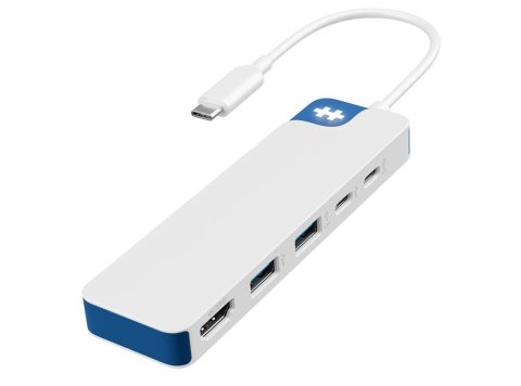 HYPER HD4101BUGL stacja dokująca USB Type-C Niebieski, Biały
