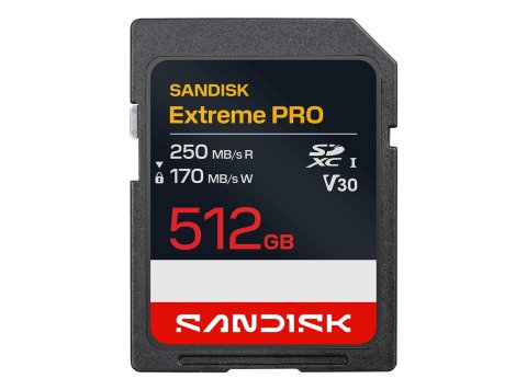 Sandisk Extreme Pro SD UHS-I 512GB SD 250MB/s(R) / 170MB/s(W)
