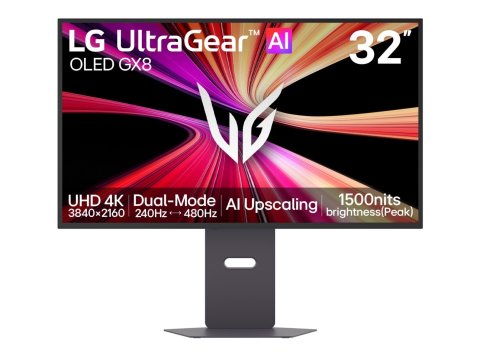 LG 32GX870B-B.AEU monitor komputerowy 81,3 cm (32") 3840 x 2160 px 4K Ultra HD OLED Czarny