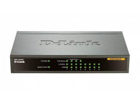 DES-1008PA 8x10/100 Desktop Switch