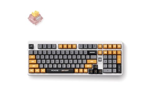 MCHOSE x Unbox Therapy - UT98 klawiatura Gaming USB + RF Wireless + Bluetooth Biały