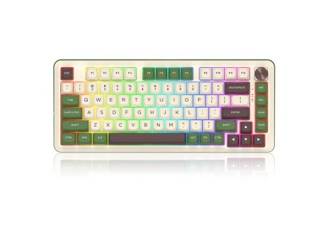 REDRAGON K681CGC-RGB-PRO Cyrus klawiatura USB + RF Wireless + Bluetooth Biały, Zielony