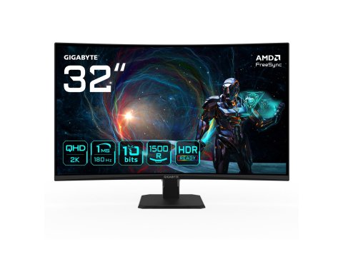 MONITOR GIGABYTE LED 31,5" GS32QCA 80cm 2560x1440px Quad HD Czarny