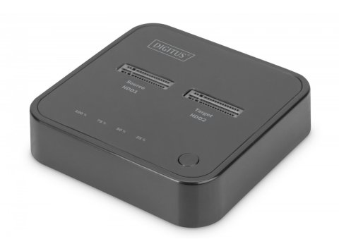 Podwójna stacja dokująca do dysków SSD M.2 NVMe z funkcją klonowania offline, USB-C, Czarna