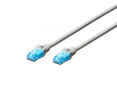 Patch cord U/UTP kat.5e PVC 20m szary