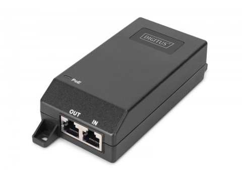 Zasilacz/Adapter PoE+ 802.3at aktywny max. 55V 30W 10/100/1000Mbps, transmisja do 100m
