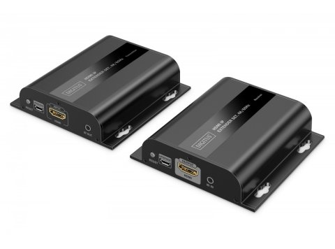 Przedłużacz (extender) po skrętce kat.6 HDMI 4K/60Hz przez IP 1G lub do 120m/200m, max. 253 odbiorniki, sterowanie IR - zestaw (odbiornik/nadajnik)