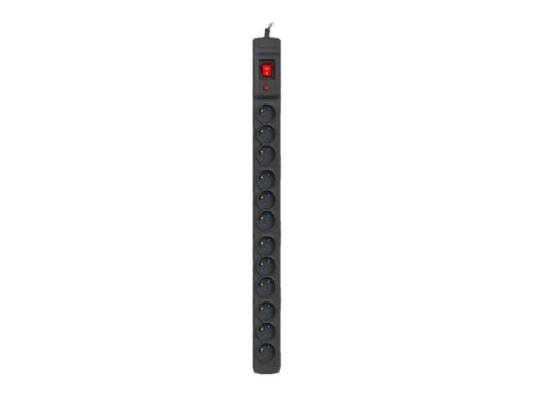 LISTWA ZASILAJĄCA RACK 19" ARMAC MULTI M12/10A 1.5M 12X 230V PL MONTAŻ PIONOWY CZARNA