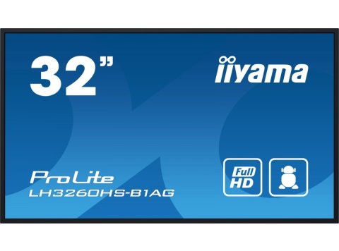 Monitor wielkoformatowy 31.5 cala LH3260HS-B1AG matowy 24h/7 500(cd/m2) VA 1920 x 1080 FHD Android.11 Wifi CMS(iiSignage2)