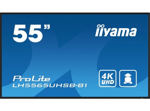 Monitor 55 cali LH5565UHSB-B1, 24/7, IPS, ANDROID 11, 4K, 800cd, iiSignage2, SDM, 2x HDMI, DP, 2x USB,2x 10W, RJ45, WiFi, 4/32GB, PION/POZIOM, 400x400(vesa)