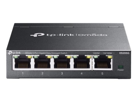 TP-Link Omada ES205G przełącznik sieciowy Zarządzany Gigabit Ethernet (10/100/1000) Czarny