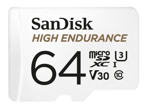 High Endurance microSDXC 64GB V30 z adapterem (rejestratory i monitoring)