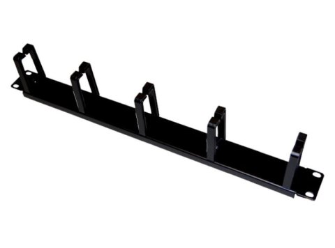 Organizator kabli 1U 19" 5 uchwytów Czarny