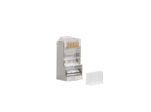Wtyk sieciowy RJ45 8P8C kat.6 FTP (100szt) z prowadnicą do linki i do drutu