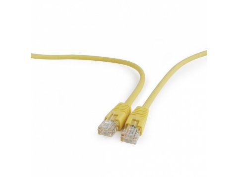 Patch cord kat.5e osłonka zalewana 1M żółty