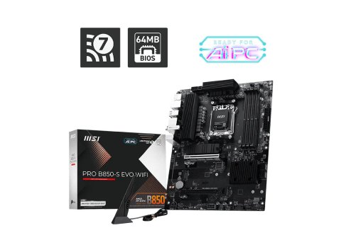 Płyta główna PRO B850-S EVO WIFI AM5 4DDR5 ATX