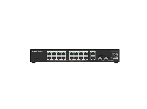 Ruijie Networks RG-ES220GS-P łącza sieciowe Zarządzany L2 Gigabit Ethernet (10/100/1000) Obsługa PoE Czarny