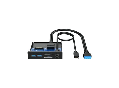 Panel przedni Graugear Multi z koncentratorem USB + czytnikiem kart