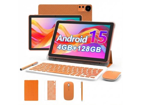 Extralink Tablet CP31 4GB RAM+128GB Orange | Tablet | Android 15, 2Mpx+8Mpx, 6000mAh, 1280x800px, klawiatura, mysz, rysik