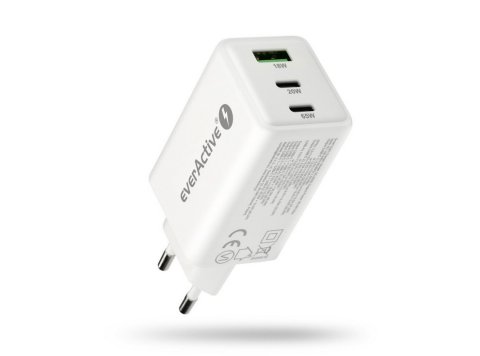 Ładowarka sieciowa GAN QC 4+ 65W 1XUSB 2XUSB-C biała SC-655Q