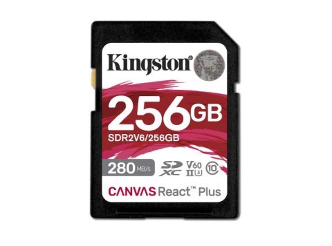 Karta pamięci SD 256GB React Plus 280/150/MB/s U3 V60