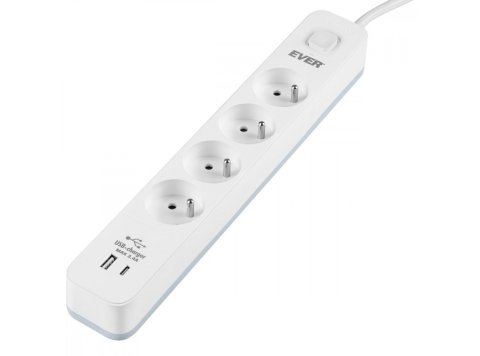 Listwa antyprzepięciowa PROTECT 4PL 1A1C USB T/LZ12-PRO015/1000