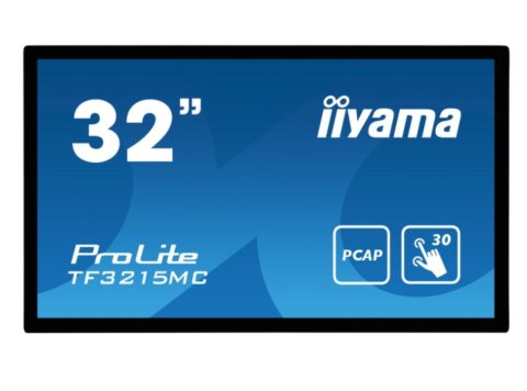 Monitor dotykowy 32 cale TF3215MC-B2 POJ.30PKT.VA.VGA.HDMI.DP.500cd/m2.3000:1/8ms.24/7.7H.IP65(front).PION/POZIOM.200x200mm(vesa)