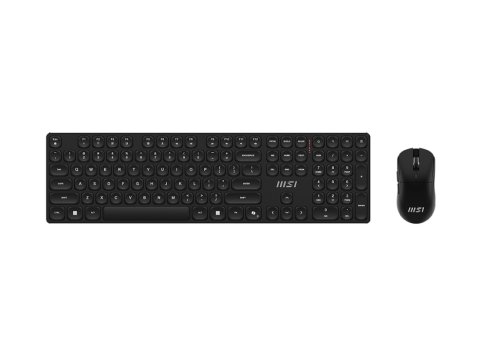 MSI FORGE K210 WIRELESS COMBO klawiatura Dołączona myszka Dom/Biuro USB Czarny