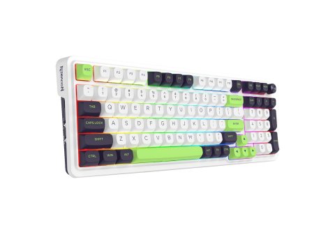 REDRAGON K686WBG-RGB-MAX Eisa Max klawiatura USB + RF Wireless + Bluetooth Biały, Czarny
