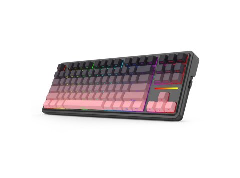 REDRAGON K728SP-RGB-PRO Antonium Pro klawiatura USB + RF Wireless + Bluetooth Czarny, Różowy