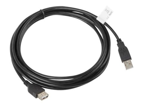 Kabel Lanberg CA-USBE-10CC-0030-BK (USB 2.0 Męski - USB 2.0 Żeński; 3m; czarny)